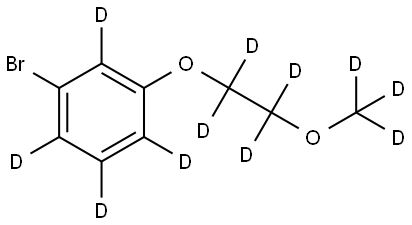 1-bromo-3-(2-(methoxy-d3)ethoxy-1,1,2,2-d4)benzene-2,4,5,6-d4 Struktur