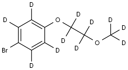 1-bromo-4-(2-(methoxy-d3)ethoxy-1,1,2,2-d4)benzene-2,3,5,6-d4 Struktur