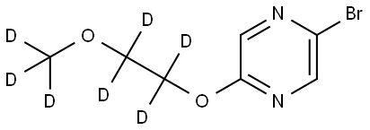 2-bromo-5-(2-(methoxy-d3)ethoxy-1,1,2,2-d4)pyrazine Struktur