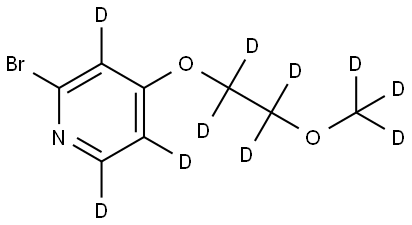 2-bromo-4-(2-(methoxy-d3)ethoxy-1,1,2,2-d4)pyridine-3,5,6-d3 Struktur