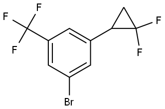 1-bromo-3-(2,2-difluorocyclopropyl)-5-(trifluoromethyl)benzene Struktur