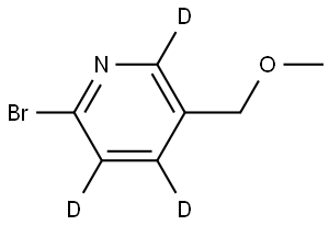 2-bromo-5-(methoxymethyl)pyridine-3,4,6-d3 Struktur