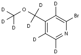 2-bromo-4-((methoxy-d3)methyl-d2)pyridine-3,5,6-d3 Struktur