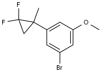 1-bromo-3-(2,2-difluoro-1-methylcyclopropyl)-5-methoxybenzene Struktur