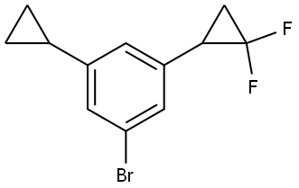 1-bromo-3-cyclopropyl-5-(2,2-difluorocyclopropyl)benzene Struktur