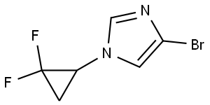 4-bromo-1-(2,2-difluorocyclopropyl)-1H-imidazole Struktur