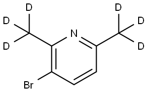 3-bromo-2,6-bis(methyl-d3)pyridine Struktur