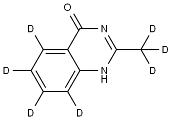 2-(methyl-d3)quinazolin-4(3H)-one-5,6,7,8-d4 Struktur