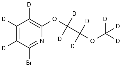 2-bromo-6-(2-(methoxy-d3)ethoxy-1,1,2,2-d4)pyridine-3,4,5-d3 Struktur