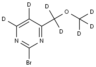 2-bromo-4-((methoxy-d3)methyl-d2)pyrimidine-5,6-d2 Struktur