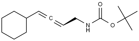 tert-butyl (R)-(4-cyclohexylbuta-2,3-dien-1-yl)carbamate Struktur