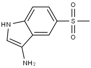 1H-Indol-3-amine, 5-(methylsulfonyl)- Struktur