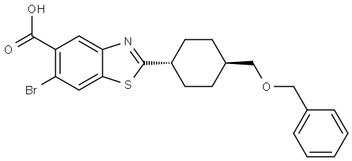 2-(trans-4-((Benzyloxy)methyl)cyclohexyl)-6-bromobenzo[d]-thiazole-5-carboxylic Acid Struktur