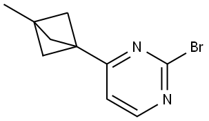 2-bromo-4-(3-methylbicyclo[1.1.1]pentan-1-yl)pyrimidine Struktur