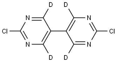 2,2'-dichloro-5,5'-bipyrimidine-4,4',6,6'-d4 Struktur