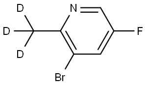 3-bromo-5-fluoro-2-(methyl-d3)pyridine Struktur