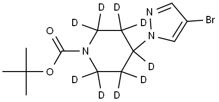 tert-butyl 4-(4-bromo-1H-pyrazol-1-yl)piperidine-1-carboxylate-2,2,3,3,4,5,5,6,6-d9 Struktur