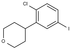 4-(2-chloro-5-iodophenyl)tetrahydro-2H-pyran Struktur