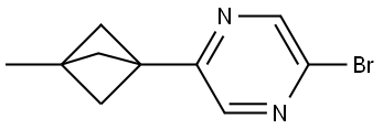 2-bromo-5-(3-methylbicyclo[1.1.1]pentan-1-yl)pyrazine Struktur