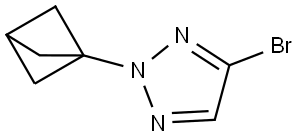 2-(bicyclo[1.1.1]pentan-1-yl)-4-bromo-2H-1,2,3-triazole Struktur