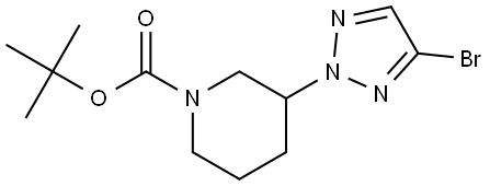 tert-butyl 3-(4-bromo-2H-1,2,3-triazol-2-yl)piperidine-1-carboxylate Struktur