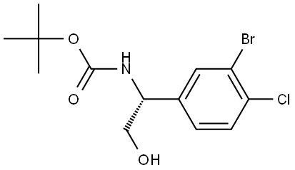 tert-butyl (1-(3-bromo-4-chlorophenyl)-2-hydroxyethyl)carbamate Struktur