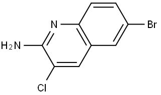 6-bromo-3-chloroquinolin-2-amine Struktur