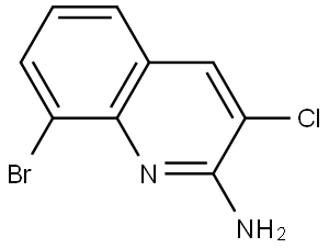 8-bromo-3-chloroquinolin-2-amine Struktur