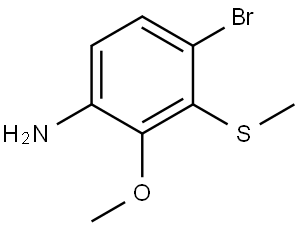 4-Bromo-2-methoxy-3-(methylthio)benzenamine Struktur