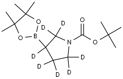 tert-butyl 3-(4,4,5,5-tetramethyl-1,3,2-dioxaborolan-2-yl)pyrrolidine-1-carboxylate-2,2,3,4,4,5,5-d7 Struktur