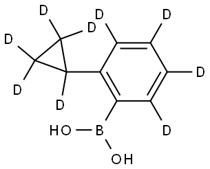 (2-(cyclopropyl-d5)phenyl-3,4,5,6-d4)boronic acid Struktur