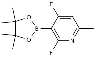 2,4-difluoro-6-methyl-3-(4,4,5,5-tetramethyl-1,3,2-dioxaborolan-2-yl)pyridine Struktur