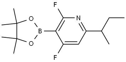 6-(sec-butyl)-2,4-difluoro-3-(4,4,5,5-tetramethyl-1,3,2-dioxaborolan-2-yl)pyridine Struktur