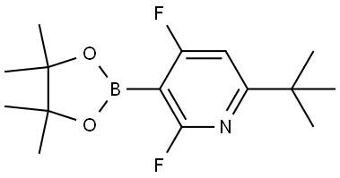 6-(tert-butyl)-2,4-difluoro-3-(4,4,5,5-tetramethyl-1,3,2-dioxaborolan-2-yl)pyridine Struktur