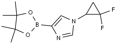 1-(2,2-difluorocyclopropyl)-4-(4,4,5,5-tetramethyl-1,3,2-dioxaborolan-2-yl)-1H-imidazole Struktur