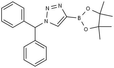 1-benzhydryl-4-(4,4,5,5-tetramethyl-1,3,2-dioxaborolan-2-yl)-1H-1,2,3-triazole Struktur