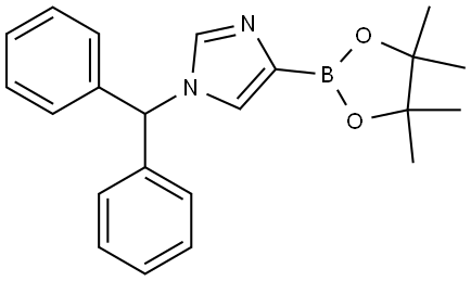 1-benzhydryl-4-(4,4,5,5-tetramethyl-1,3,2-dioxaborolan-2-yl)-1H-imidazole Struktur