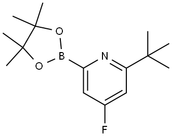 2-(tert-butyl)-4-fluoro-6-(4,4,5,5-tetramethyl-1,3,2-dioxaborolan-2-yl)pyridine Struktur