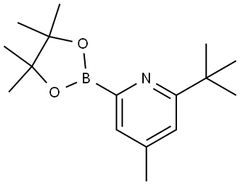 2-(tert-butyl)-4-methyl-6-(4,4,5,5-tetramethyl-1,3,2-dioxaborolan-2-yl)pyridine Struktur