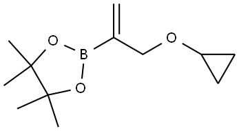 2-(3-cyclopropoxyprop-1-en-2-yl)-4,4,5,5-tetramethyl-1,3,2-dioxaborolane Struktur