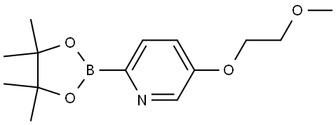 5-(2-methoxyethoxy)-2-(4,4,5,5-tetramethyl-1,3,2-dioxaborolan-2-yl)pyridine Struktur