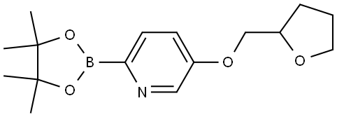 5-((tetrahydrofuran-2-yl)methoxy)-2-(4,4,5,5-tetramethyl-1,3,2-dioxaborolan-2-yl)pyridine Struktur