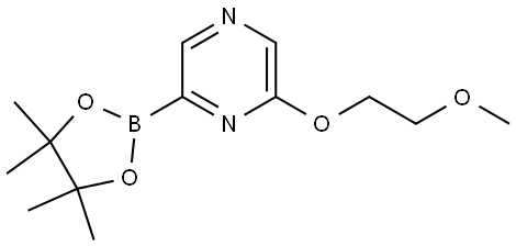 2-(2-methoxyethoxy)-6-(4,4,5,5-tetramethyl-1,3,2-dioxaborolan-2-yl)pyrazine Struktur