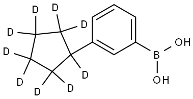 (3-(cyclopentyl-d9)phenyl)boronic acid Struktur