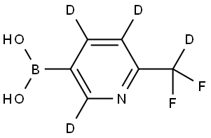 (6-(difluoromethyl-d)pyridin-3-yl-2,4,5-d3)boronic acid Struktur