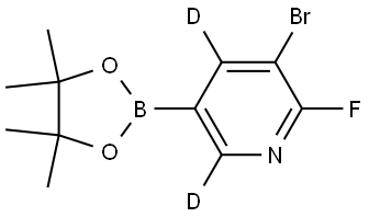 3-bromo-2-fluoro-5-(4,4,5,5-tetramethyl-1,3,2-dioxaborolan-2-yl)pyridine-4,6-d2 Struktur