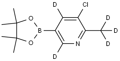 3-chloro-2-(methyl-d3)-5-(4,4,5,5-tetramethyl-1,3,2-dioxaborolan-2-yl)pyridine-4,6-d2 Struktur