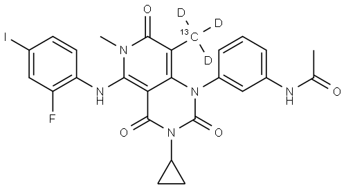 Trametinib-13C-d3 Struktur