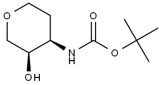 1,5-Anhydro-2,3-dideoxy-3-[[(1,1-dimethylethoxy)carbonyl]amino]-erythro-pentitol Struktur