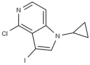 4-chloro-1-cyclopropyl-3-iodo-1H-pyrrolo[3,2-c]pyridine Struktur